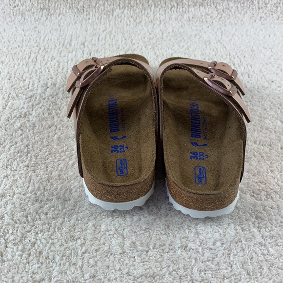 Birkenstock Arizona Metallic Rose Gold Eur 36 Narrow - Picture 3 of 12